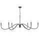 Toussant 6 Light 63 inch Matte Black Chandelier Ceiling Light