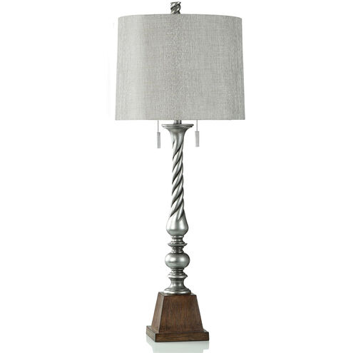 Cameron 41 inch 60.00 watt Metallic Silver Table Lamp Portable Light
