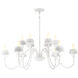 North Fork 12 Light 38 inch Sand White Chandelier Ceiling Light, Two Tier