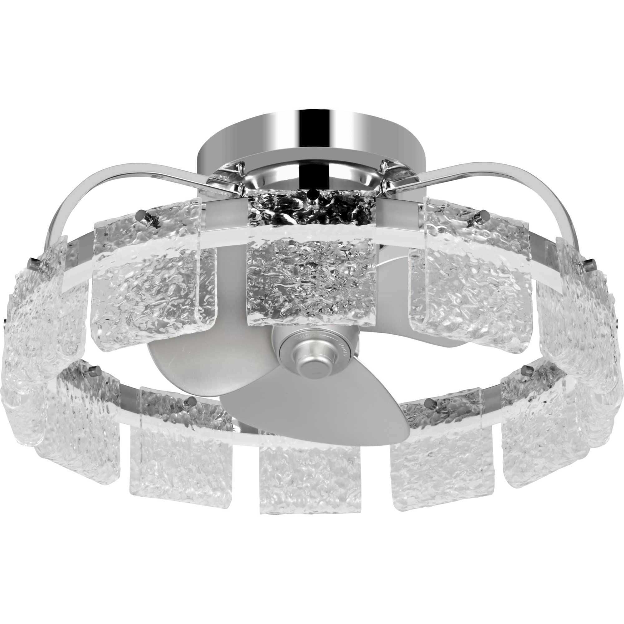 Fanin 20.62 inch Polished Chrome with Silver Blades Outdoor Ceiling Fan