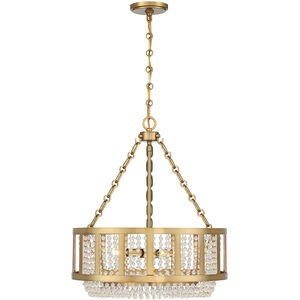 Mancini 4 Light 20 inch Warm Brass Pendant Ceiling Light