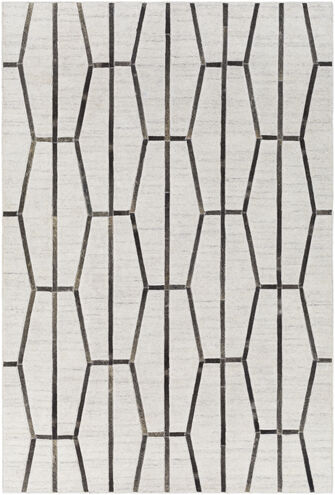 Eloquent 36 X 24 inch Light Gray Rug in 2 x 3, Rectangle