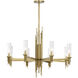 Torres 8 Light 36.13 inch Ribbed Glass/Vintage Brass Chandelier Ceiling Light