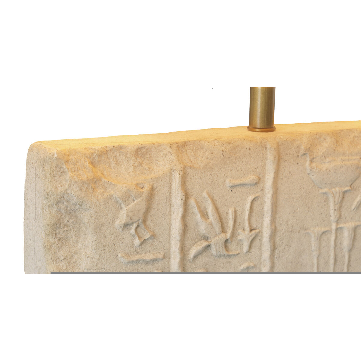 Hathor 30.71 inch 40 watt Sandstone with Brushed Brass Table Lamp Portable Light