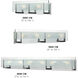 Latitude 4 Light 26 inch Chrome Vanity Light Wall Light