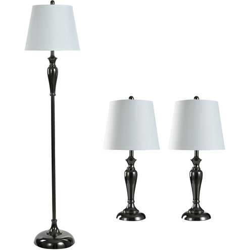 Cameron 61 inch 100.00 watt Black/White Lamp Set Portable Light, Set of 3