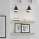 C&M by Chapman & Myers Wellfleet 15.88 inch 75 watt Midnight Black and Burnished Brass Task Sconce Wall Light in Midnight Black / Burnished Brass