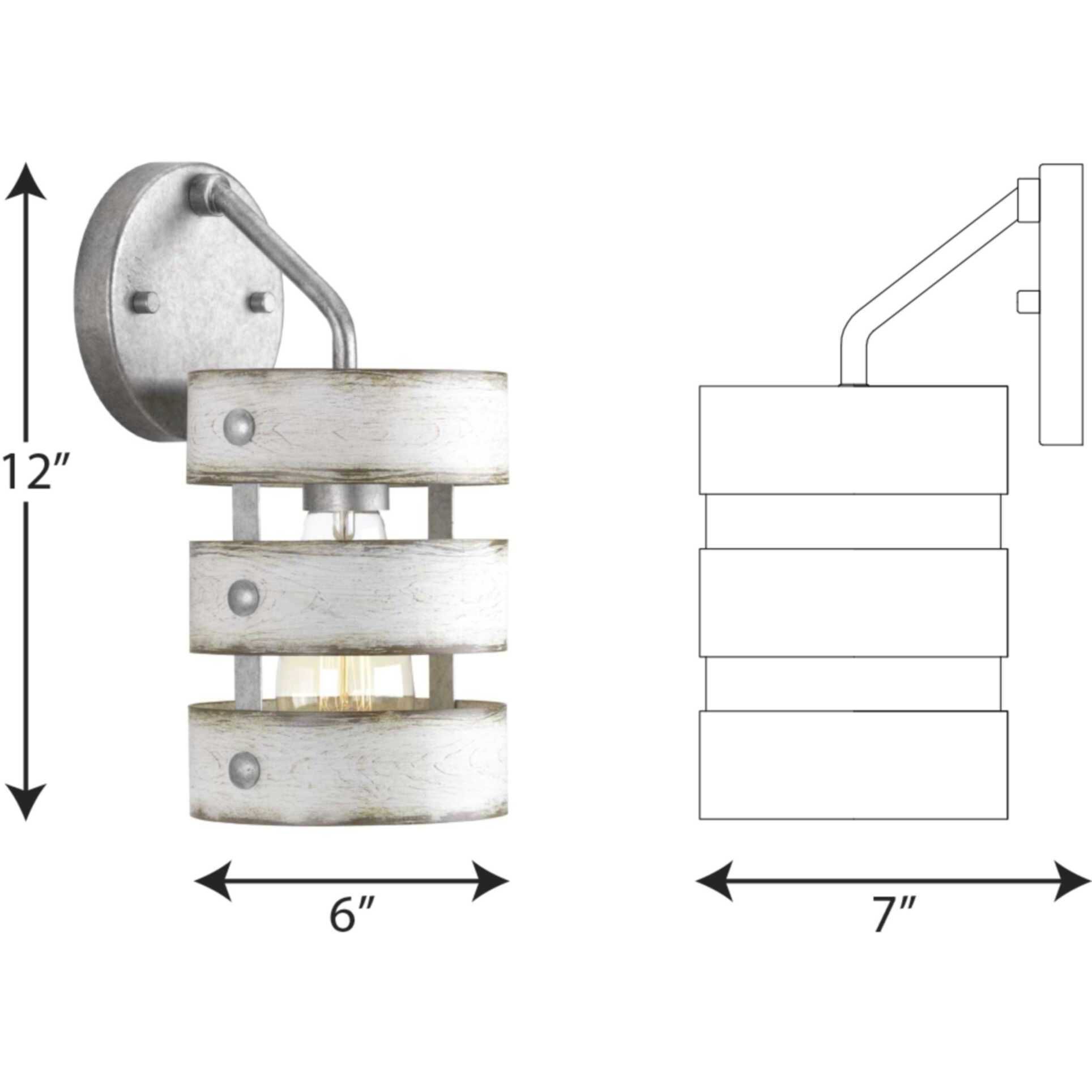 Gulliver 1 Light 6 inch Galvanized Bath Vanity Wall Light