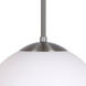 Selene 1 Light 12 inch Brushed Nickel Single Light Pendant Ceiling Light