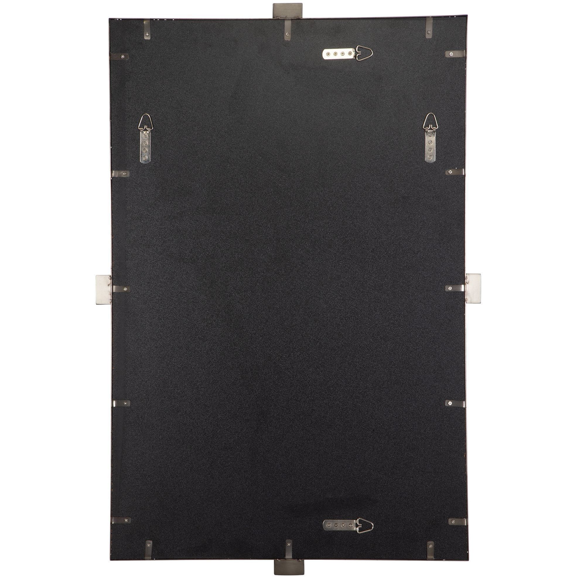 Bateau 37.25 X 25.25 inch Plated Brushed Gun Metal Mirror