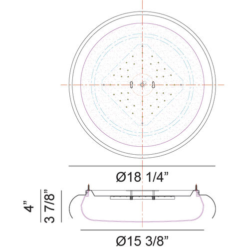 Milia LED 18.25 inch Matte White Flush Mount Ceiling Light