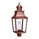 Sharon 1 Light 28 inch Antique Copper Post Lamp in Clear Seedy Glass, One 75W Medium with Chimney