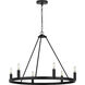 Mirla 6 Light 28 inch Midnight Black Chandelier Ceiling Light in Standard