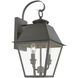 Wentworth 2 Light 9 inch Charcoal Outdoor Medium Wall Lantern Wall Light, Medium