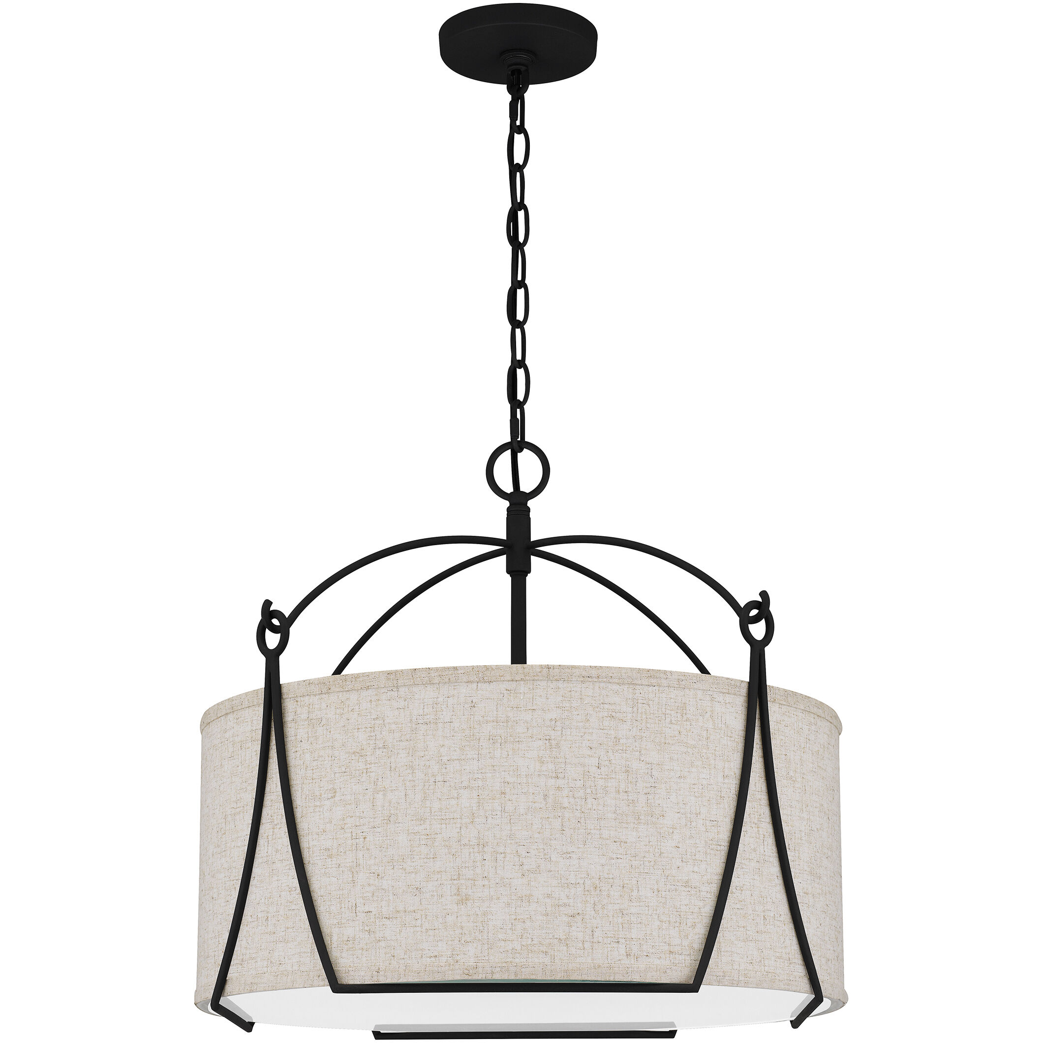 Adeline 4 Light 21 inch Earth Black Pendant Ceiling Light