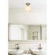 Baxter 1 Light 8 inch Satin Gold Flush Mount Ceiling Light