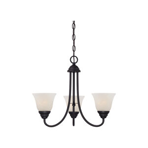 Kendall 3 Light 20 inch Oil Rubbed Bronze Chandelier Ceiling Light in Frosted