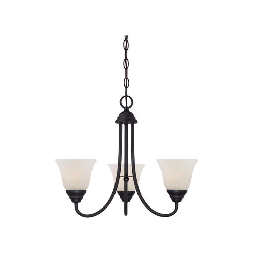 Kendall 3 Light 20 inch Oil Rubbed Bronze Chandelier Ceiling Light in Frosted