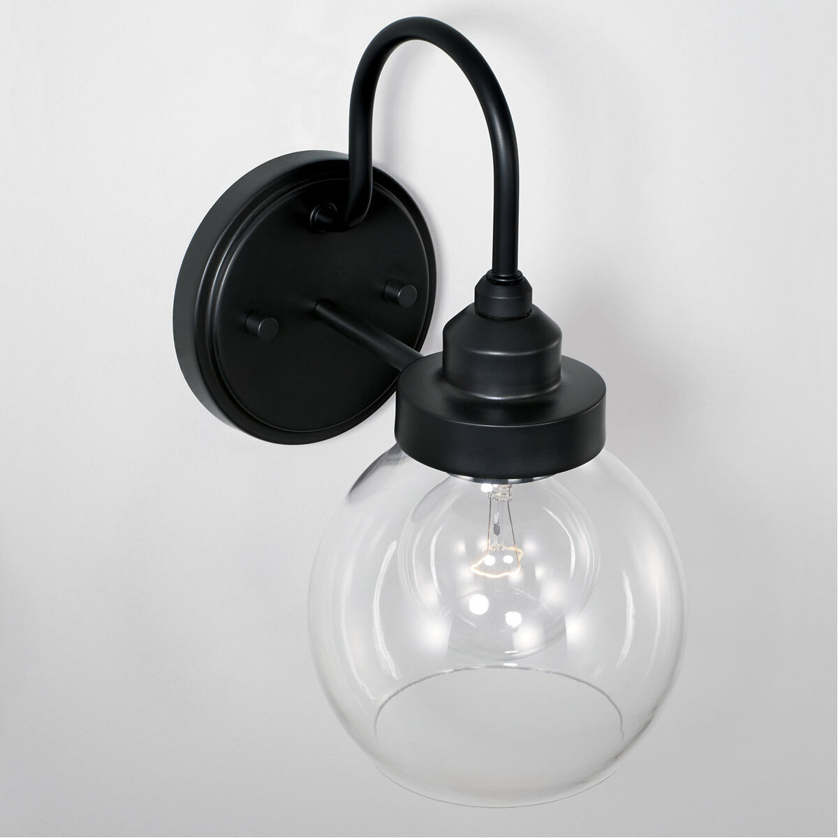 Elijah 1 Light 6 inch Matte Black Sconce Wall Light