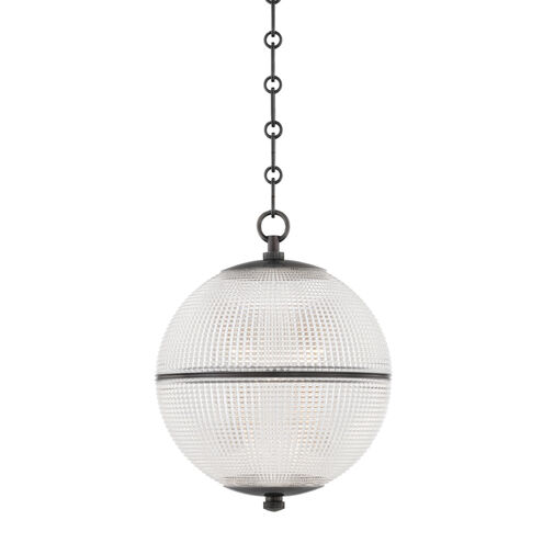 Sphere No. 3 1 Light 13 inch Distressed Bronze Pendant Ceiling Light, Small
