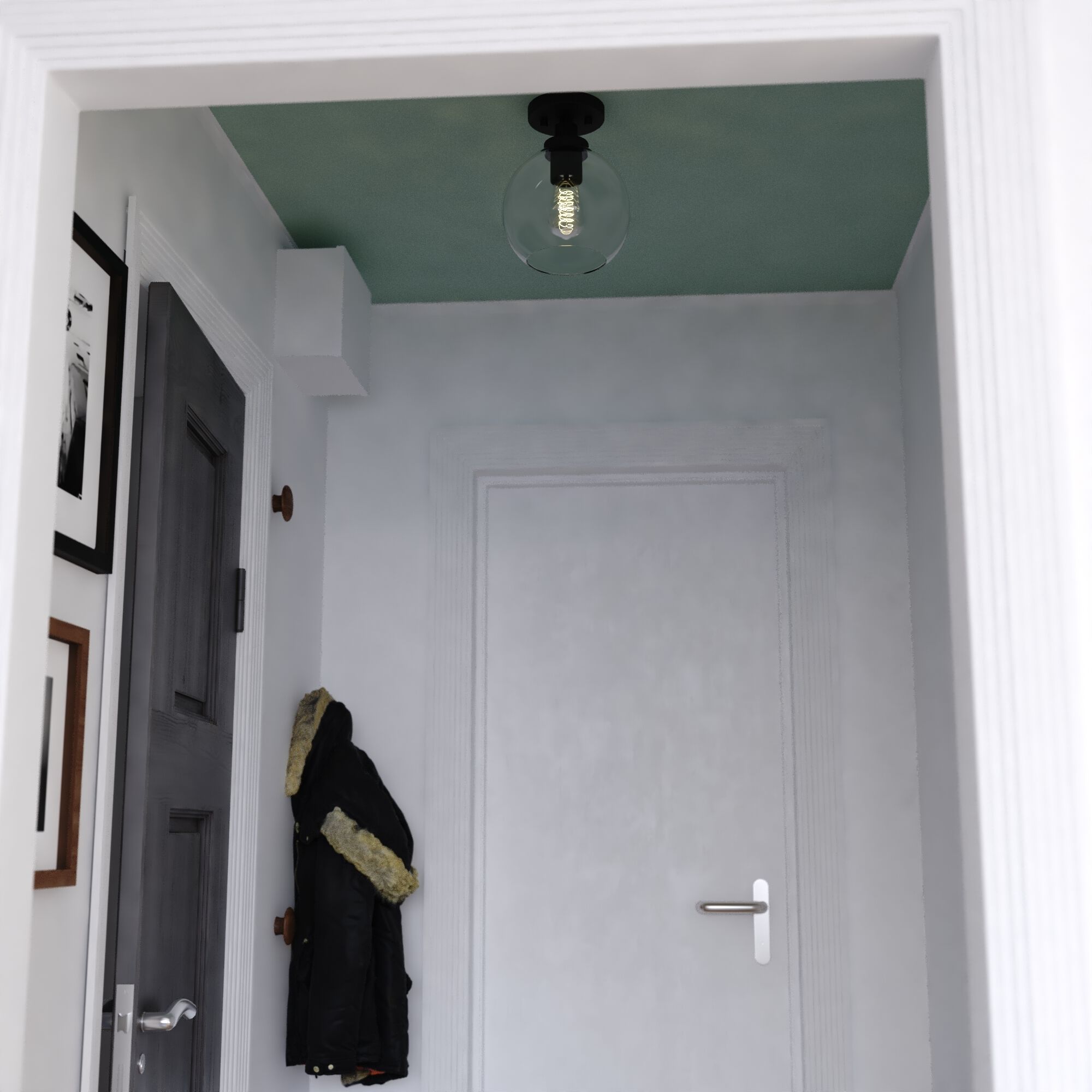 Marshall LED 8 inch Matte Black Semi-Flush Mount Ceiling Light