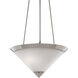 Latimer 2 Light 20 inch Polished Nickel/Frosted White Pendant Ceiling Light, Barry Goralnick Collection