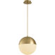 Luna 12 inch Aged Brass Pendant Ceiling Light