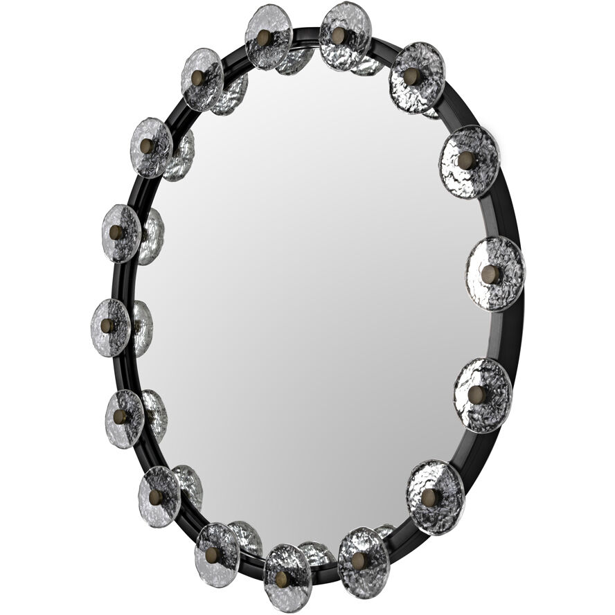 Moira 33 X 33 inch Matte Black Mirror