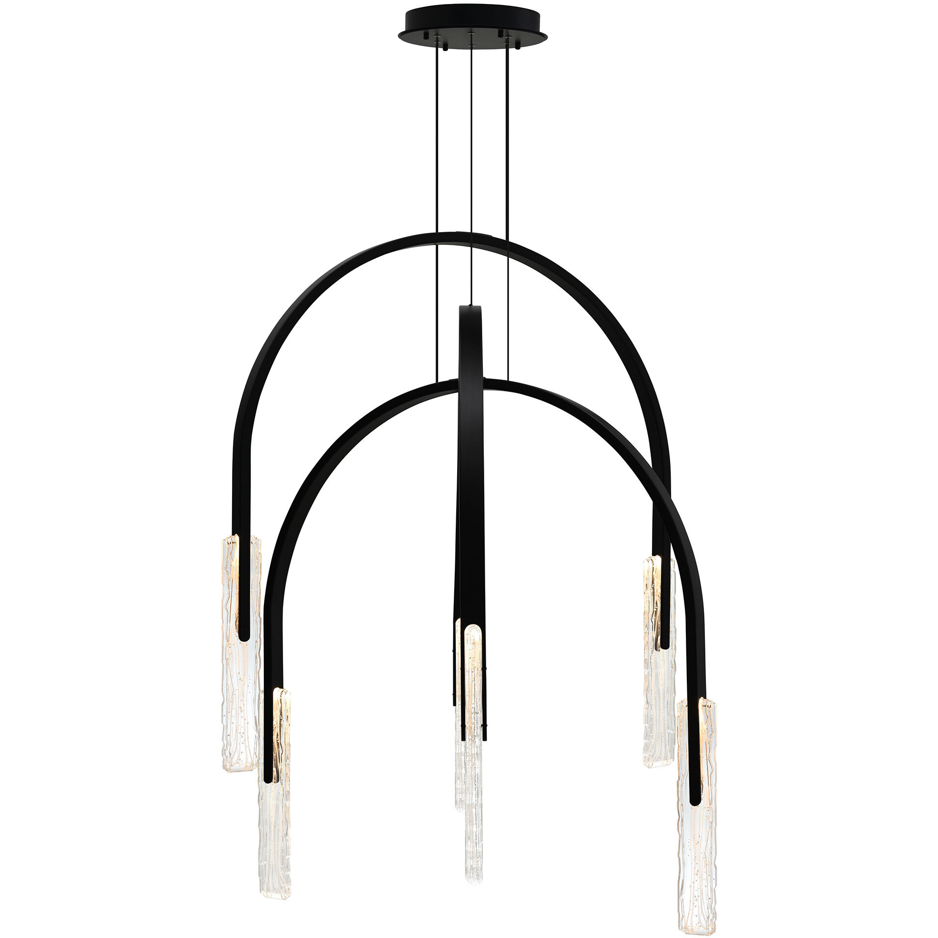 Curva LED 38 inch Black Chandelier Ceiling Light
