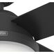 Dempsey 52 inch Matte Black with Matte Black/Dark Gray Oak Blades Ceiling Fan