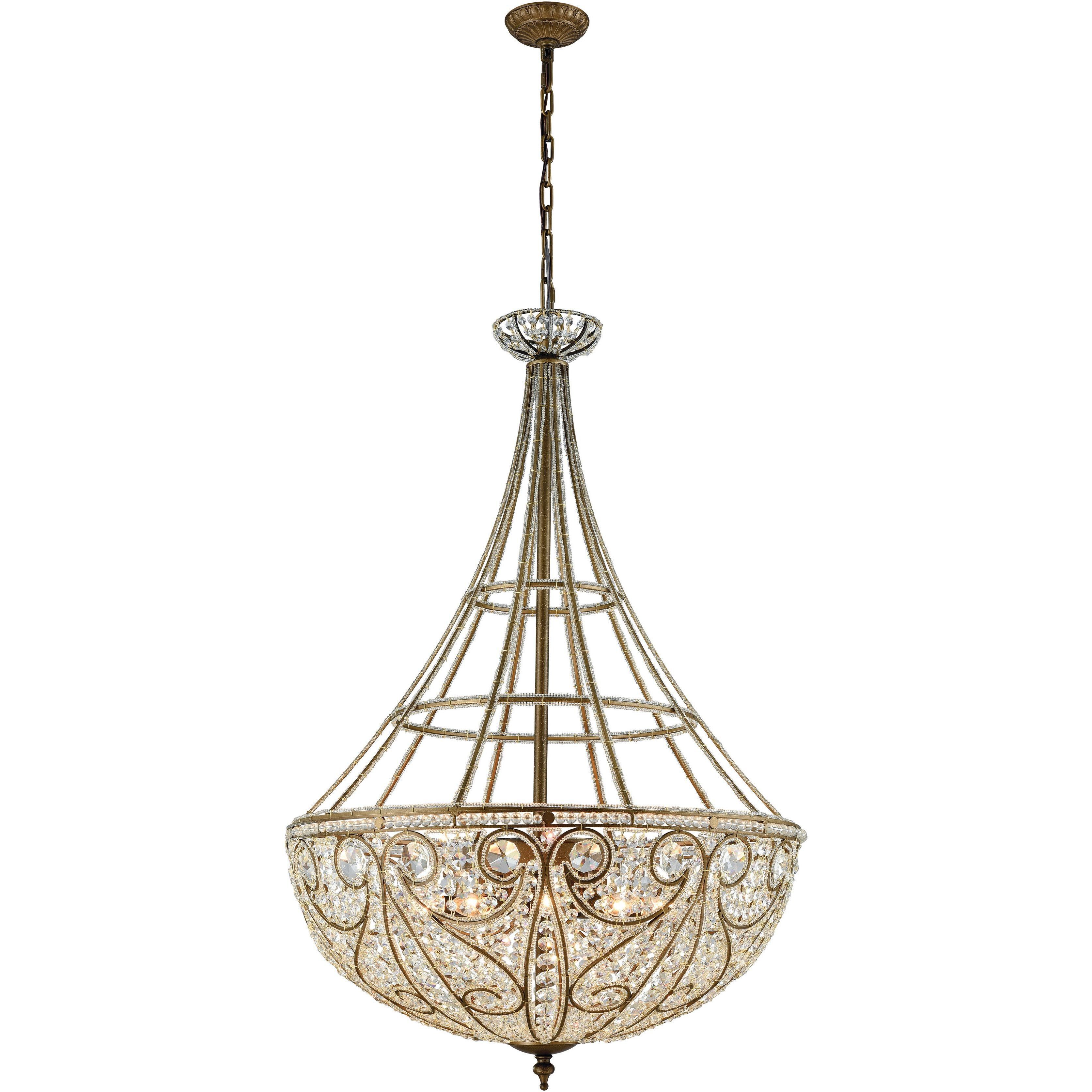 Elizabethan 10 Light 28 inch Dark Bronze Chandelier Ceiling Light