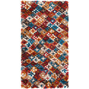 Wilder 43 X 24 inch Yellow and Red Area Rug, Polypropylene