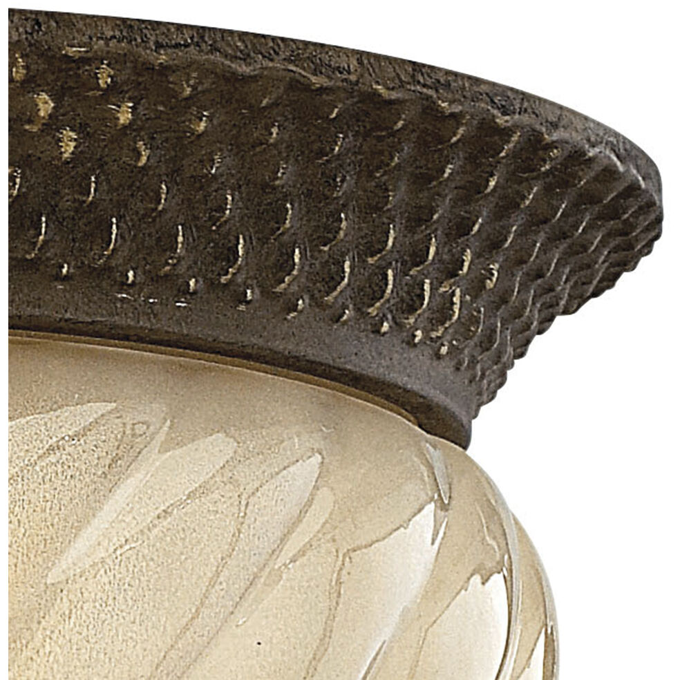 Plantation 2 Light 12 inch Pearl Bronze Outdoor Flush Mount