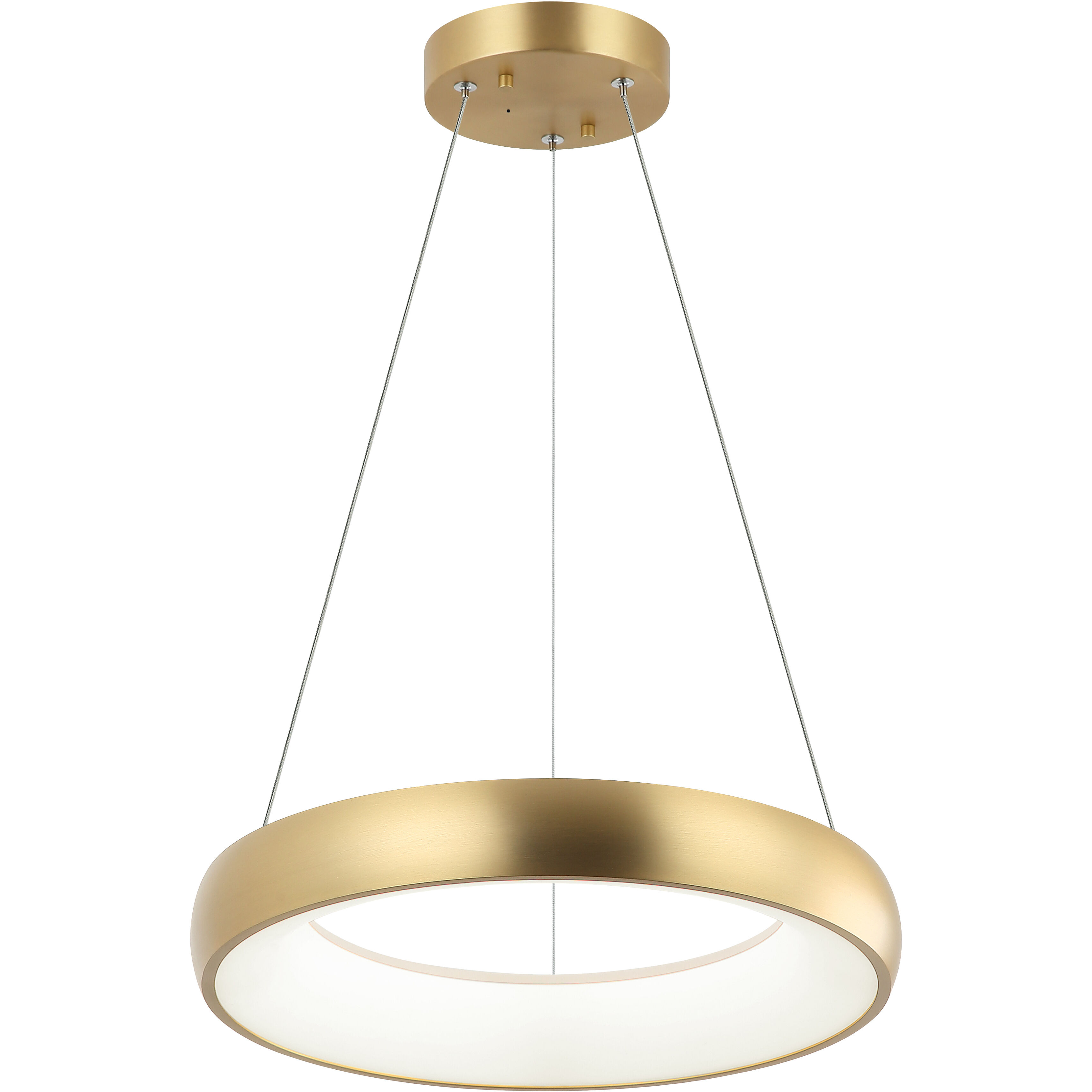 Maverick LED 16 inch Brushed Gold Pendant Ceiling Light