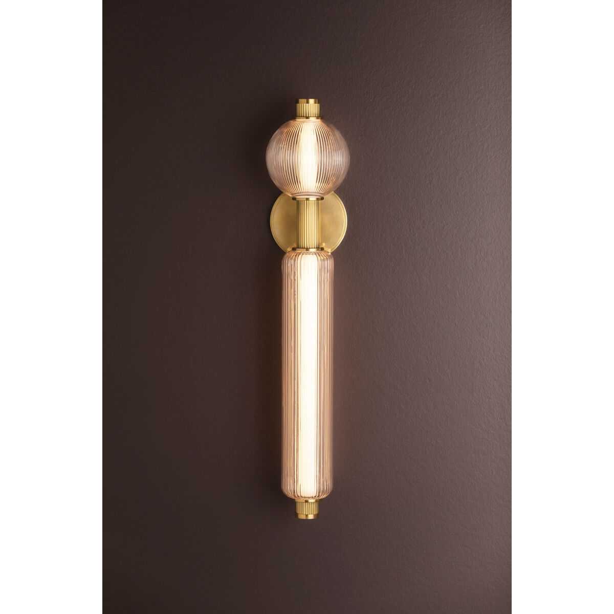 Atom LED 5.5 inch Vintage Brass Wall Sconce Wall Light