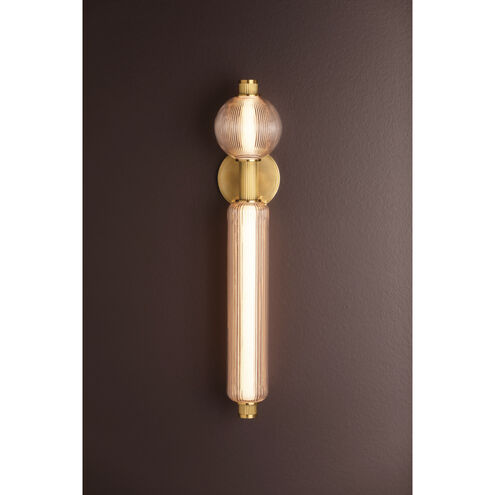 Atom LED 5.5 inch Vintage Brass Wall Sconce Wall Light