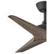Chisel 44 inch Matte Black with Walnut Blades Fan
