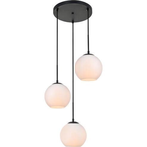 Baxter 3 Light 18 inch Black Pendant Ceiling Light