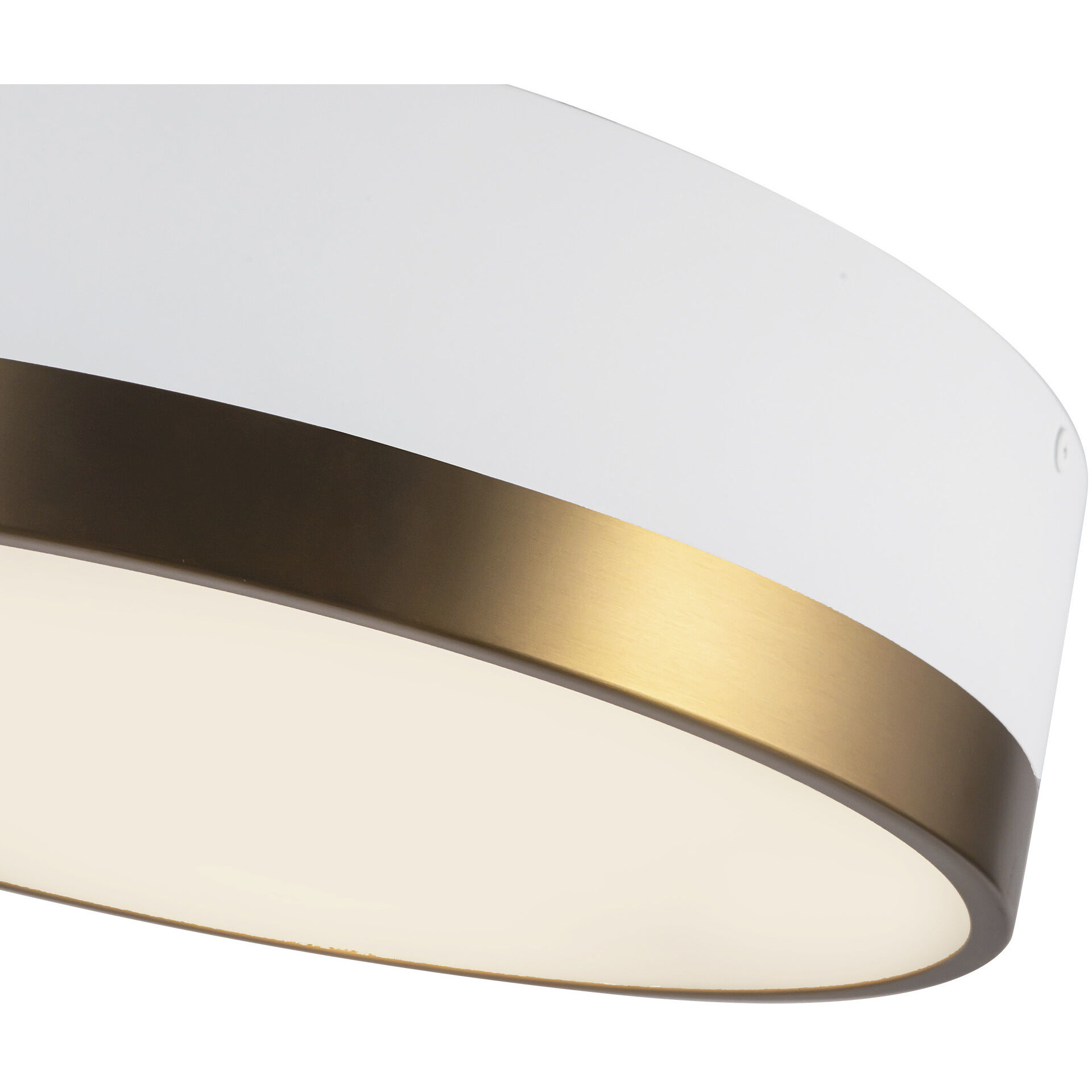 Alora Mood Brisbane 3 Light 16 inch Aged Gold/White Flush Mount Ceiling Light in Aged Gold and White