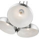 Amador 3 Light 25 inch Brushed Aluminum with Polished Chrome Accents Cluster Pendant Ceiling Light