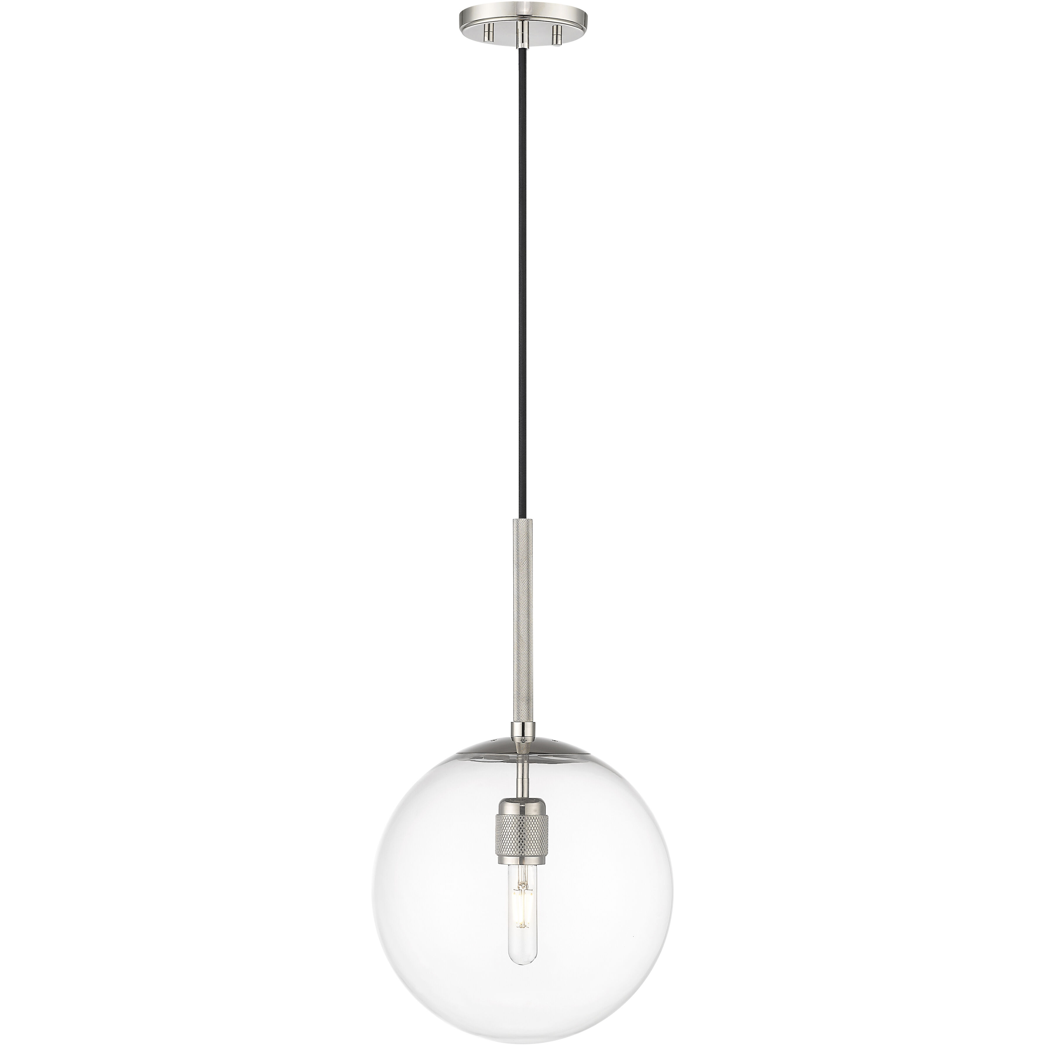 Kairo 1 Light 12 inch Polished Nickel Pendant Ceiling Light