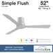 Simple Flush 52 inch Grey Outdoor Hugger Fan
