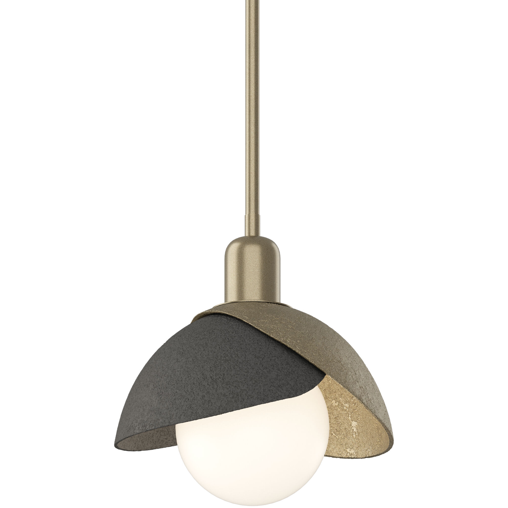 Brooklyn 1 Light 9.4 inch Soft Gold and Natural Iron Mini Pendant Ceiling Light in Soft Gold/Natural Iron