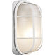 Aria 1 Light 9 inch White Outdoor Bulkhead