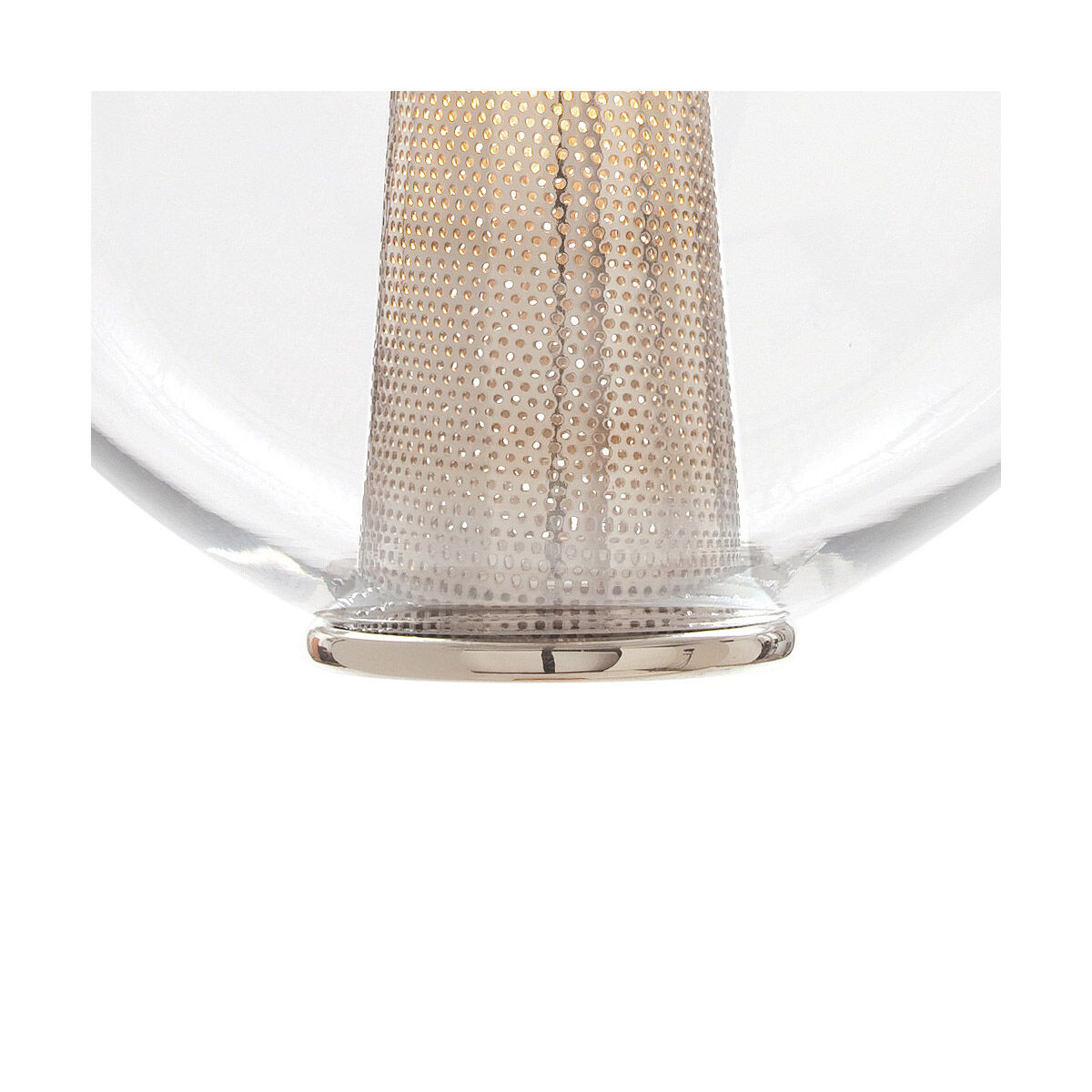 Caviar 1 Light 10 inch Polished Nickel Pendant Ceiling Light, Adjustable Medium