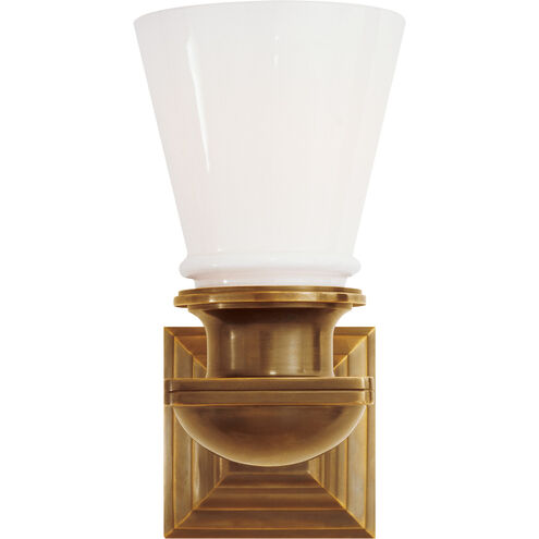 Chapman & Myers Ny Subway 1 Light 5 inch Hand-Rubbed Antique Brass Single Bath Light Wall Light