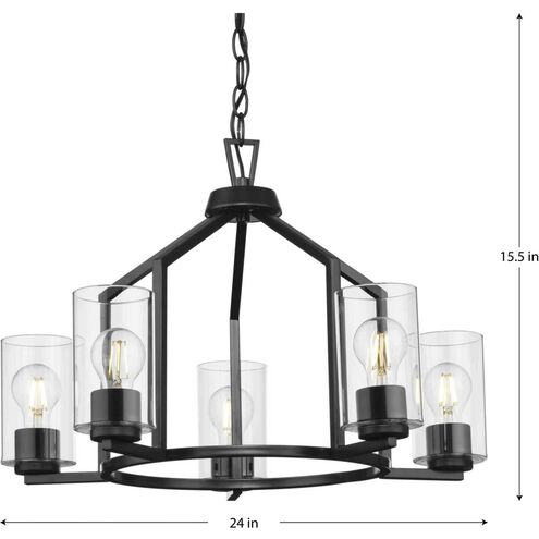 Goodwin 5 Light 24 inch Matte Black Chandelier Ceiling Light