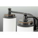 Glide 2 Light 16 inch Rubbed Bronze Bath Vanity Wall Light, Design Series