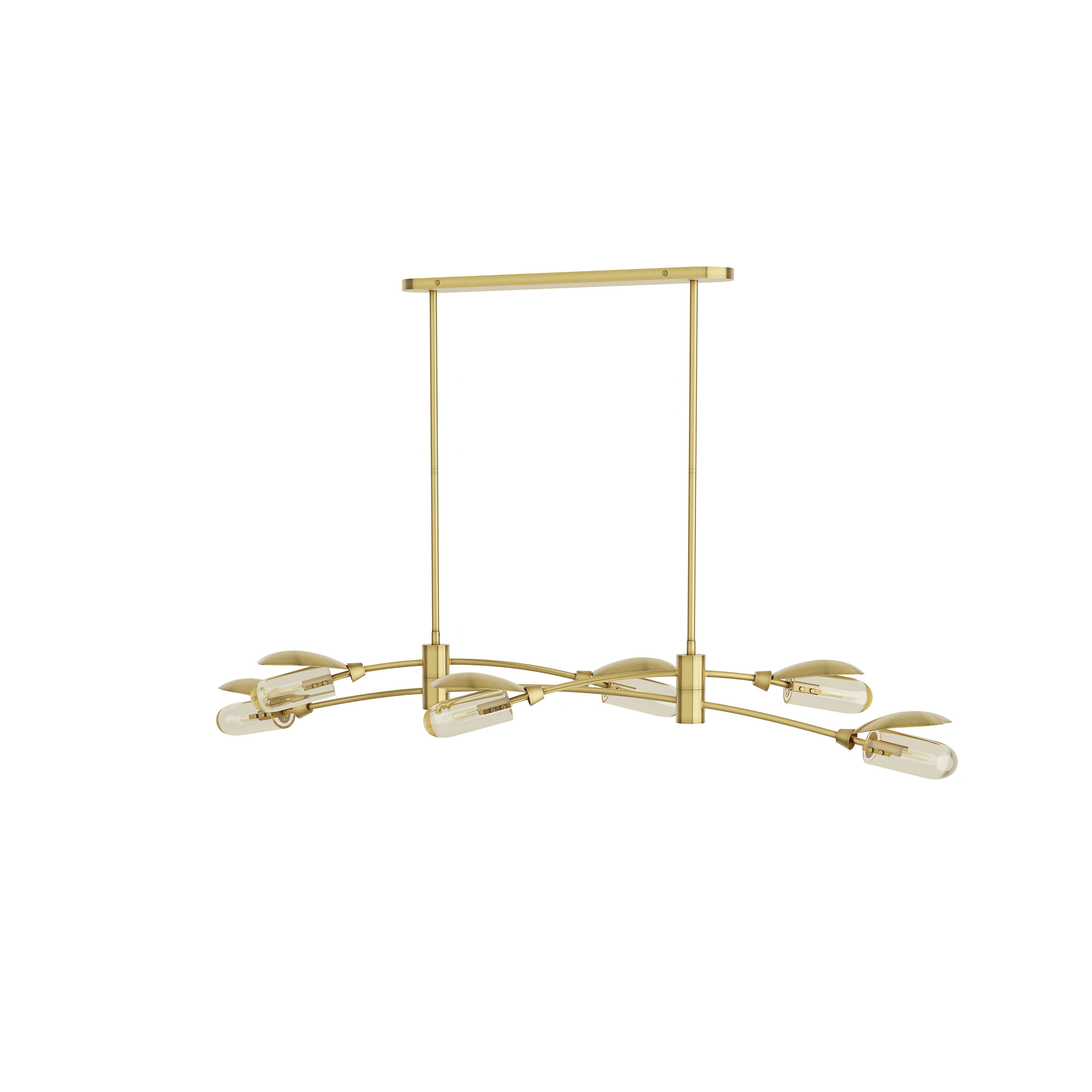 Ximena 6 Light 64 inch Antique Brass Chandelier Ceiling Light