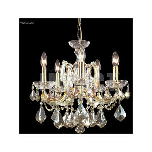 Maria Theresa 5 Light 18 inch Silver Crystal Chandelier Ceiling Light